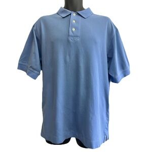 Cutter & Buck Polo Shirt Medium Business Casual Golf Preppy Blue Men Clothing